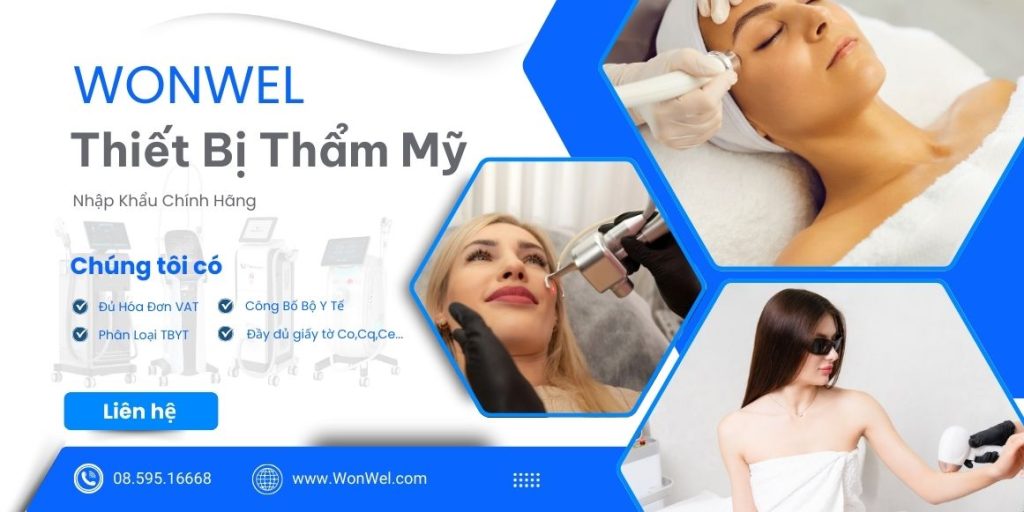 máy thẩm mỹ chính hãng Wonwel có đủ VAT